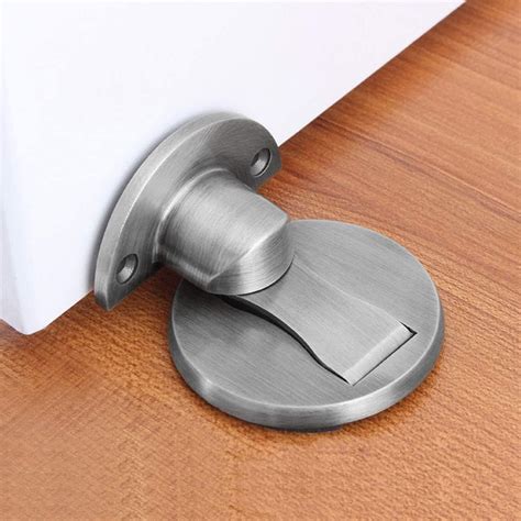 metal door stop bracket|magnetic door stopper stainless steel.